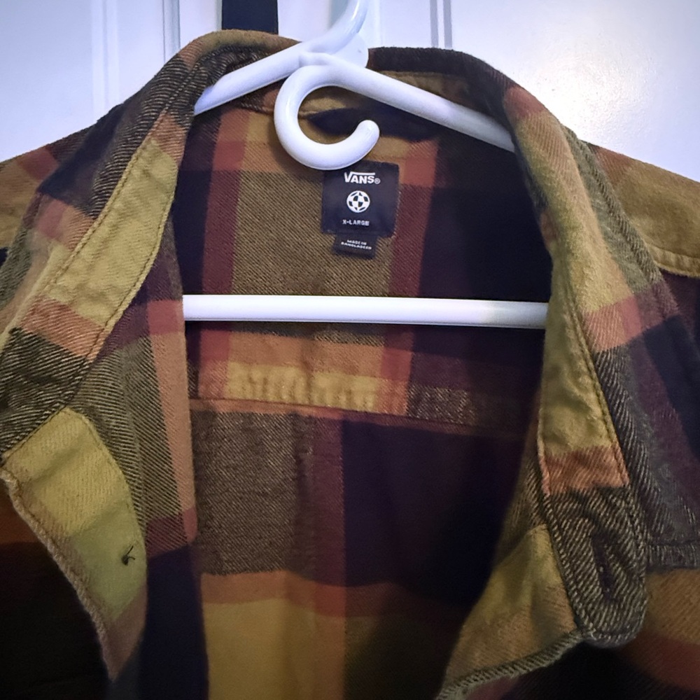 Vans Olive and Black Plaid Shirt Jacket - Picture 2 of 2
